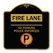 Signmission Fire Lane No Parking Police Enforced W/ No Parking Heavy-Gauge Alum Sign, 18" x 18", BG-1818-24005 A-DES-BG-1818-24005 - alternate 1